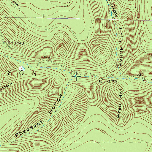 Topographic Map of Pheasant Hollow, PA