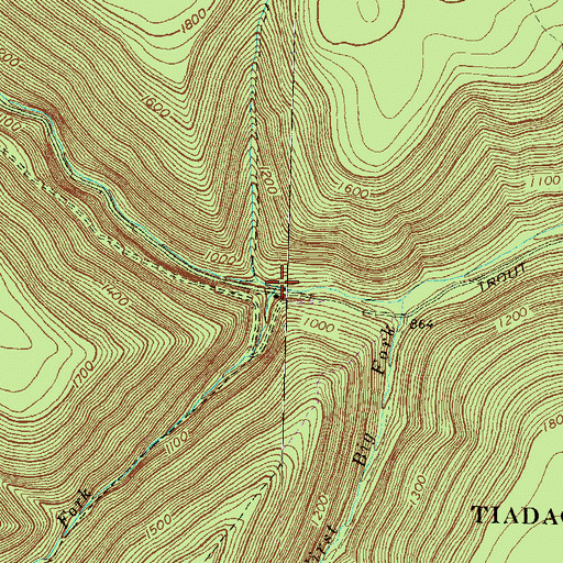 Topographic Map of Second Big Fork, PA
