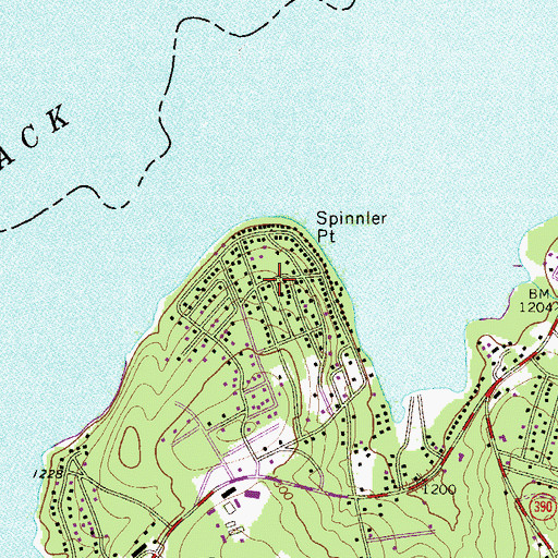 Topographic Map of Spinnler Point, PA