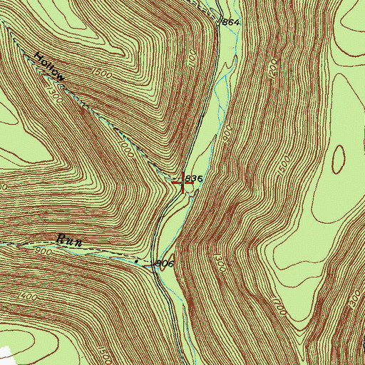 Topographic Map of Stout Hollow, PA