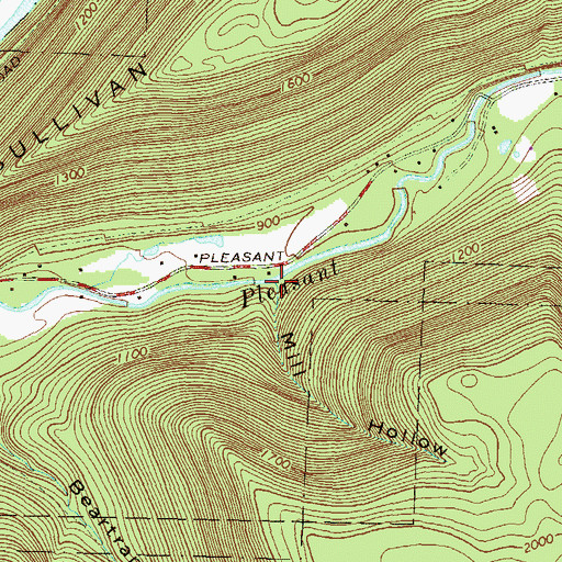 Topographic Map of Mill Hollow, PA