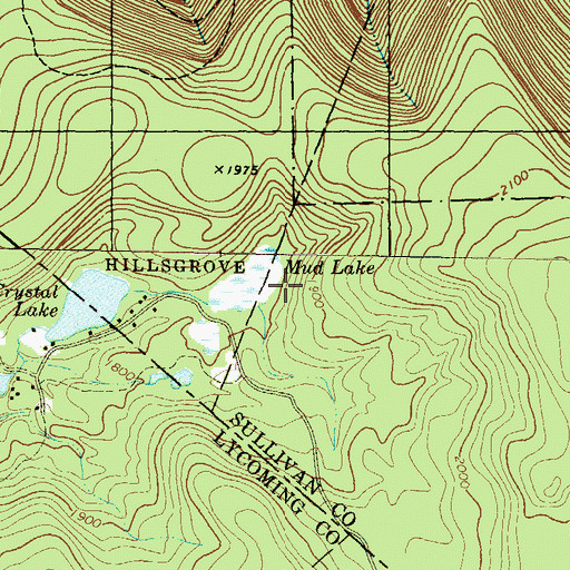 Topographic Map of Mud Lake, PA