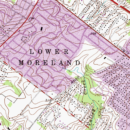 Topographic Map of Lloyd Reeves Dam, PA