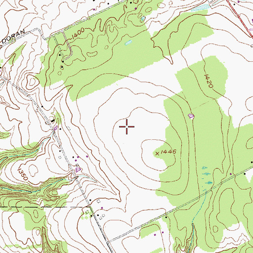 Topographic Map of Thermal G Ranch Airport, PA