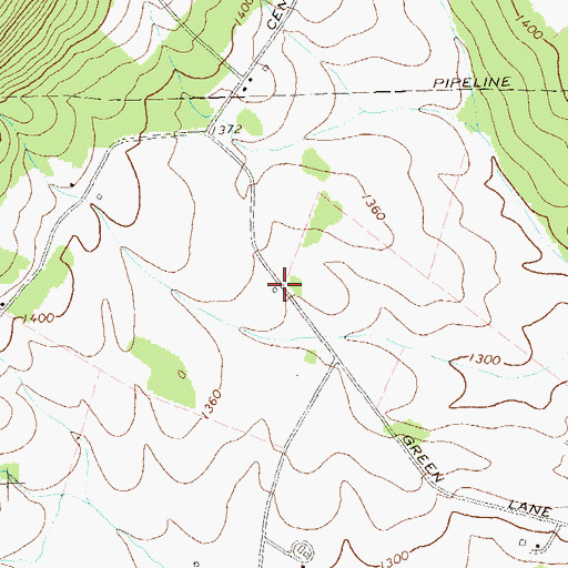 Topographic Map of James School, PA
