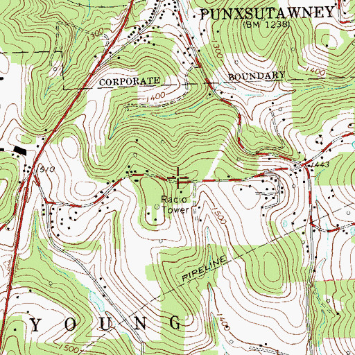 Topographic Map of Snyder School, PA