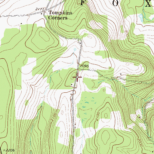 Topographic Map of Tompkins Corners Vista, PA