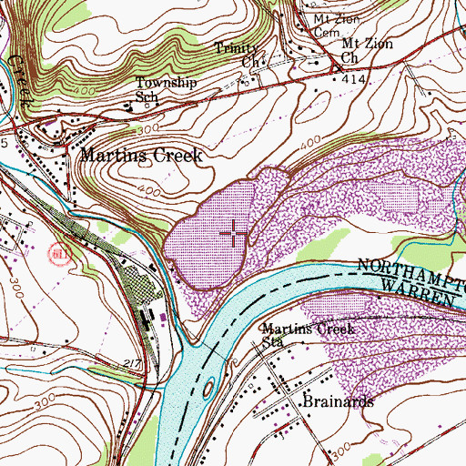 Topographic Map of Clistowackin, PA