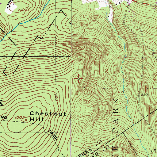 Topographic Map of Chestnut Hill, PA
