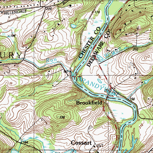 Topographic Map of Craigs Mill Run, PA