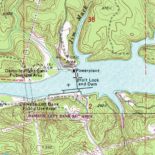 Topographic Map of Holt Lake, AL