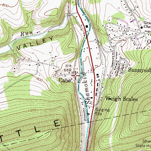 Topographic Map of Cabel, PA