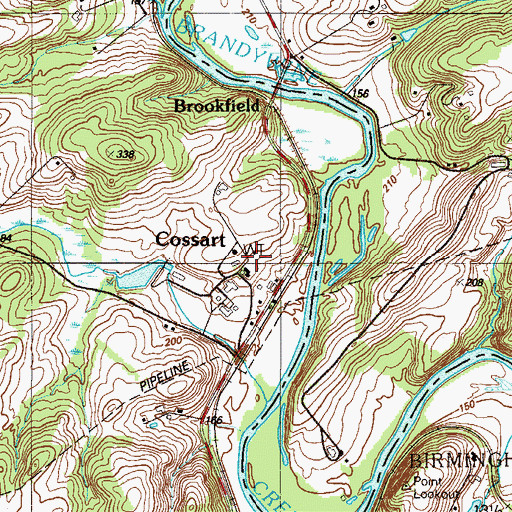 Topographic Map of Cossart, PA