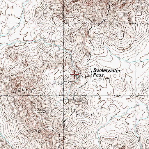 Topographic Map of Sweetwater Pass, AZ