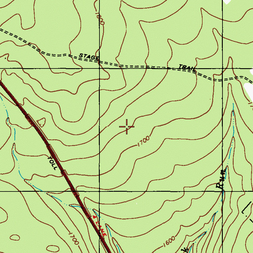 Topographic Map of Boulder Field Trail, PA