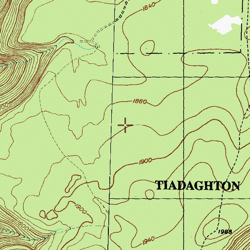 Topographic Map of Putt Hollow Trail, PA