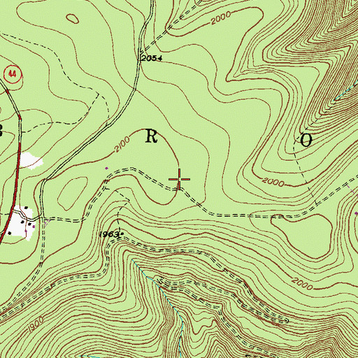 Topographic Map of Gas Line Trail, PA