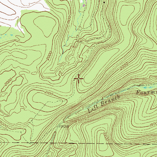 Topographic Map of Dewey Hollow Trail, PA