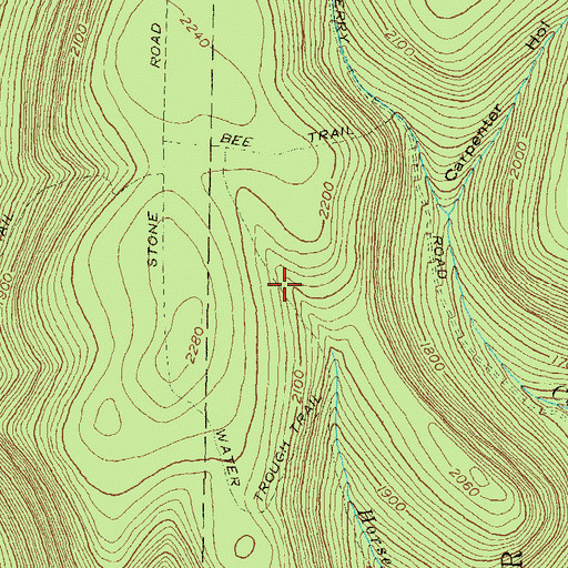Topographic Map of Horse Lane Trail, PA