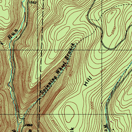 Topographic Map of Spinningwheel Trail, PA