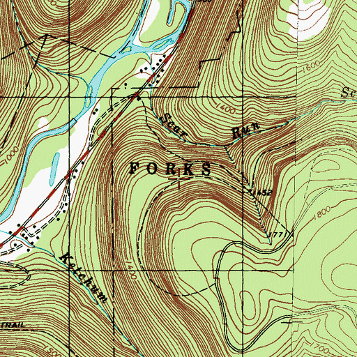 Topographic Map of Scar Run Trail, PA