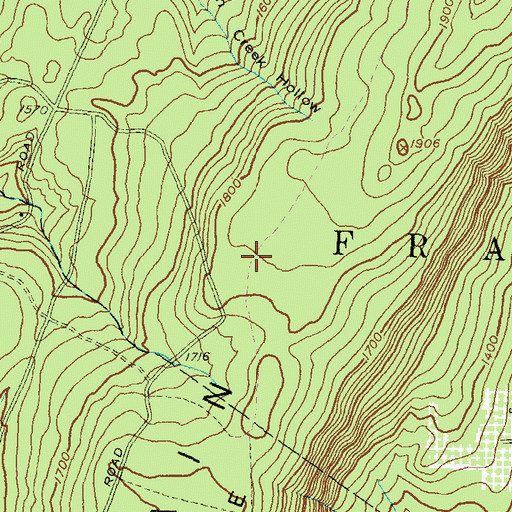 Topographic Map of Green Ridge Trail, PA