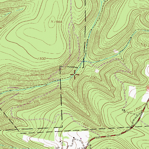 Topographic Map of Long Hollow Trail, PA