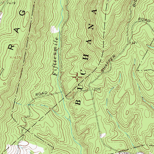 Topographic Map of Smith Trail, PA