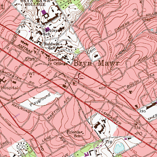Topographic Map of Our Mother of Good Counsel Catholic School, PA