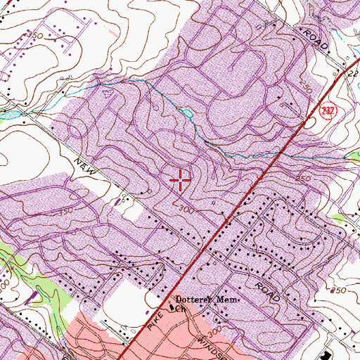 Topographic Map of Willow Green South, PA