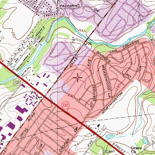 Topographic Map of Aloe Village, PA