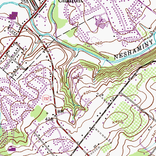 Topographic Map of Valley View, PA