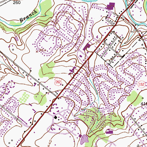 Topographic Map of Saint Judes Church, PA