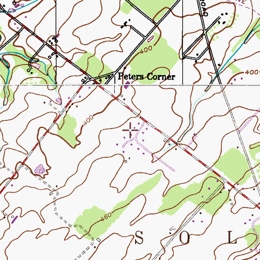 Topographic Map of Honey Hollow, PA