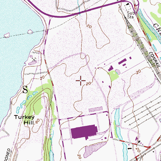 Topographic Map of U S Steel Industrial Park, PA