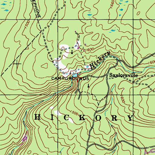 Topographic Map of Saylorsville Dam, PA
