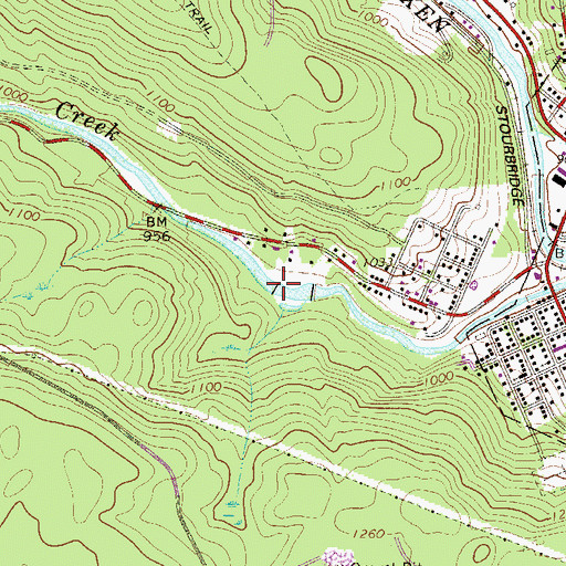 Topographic Map of Debris Dam Number Two, PA