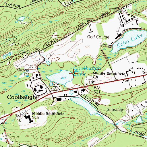 Topographic Map of Davidson Dam, PA