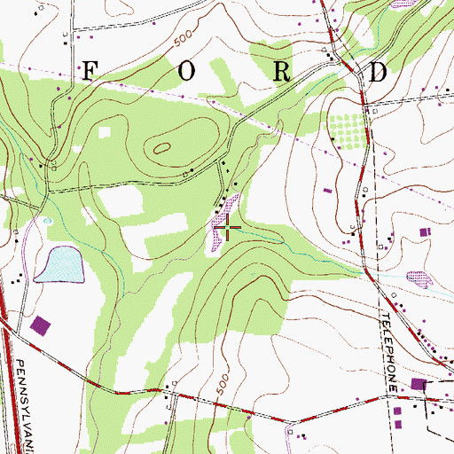 Topographic Map of Anglemans Dam, PA