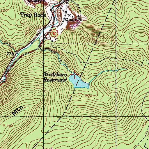 Topographic Map of Indian Run Dam, PA