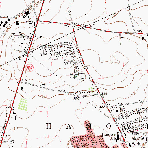 Topographic Map of College Heights Park, PA