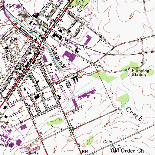 Topographic Map of Kutztown Elementary School, PA