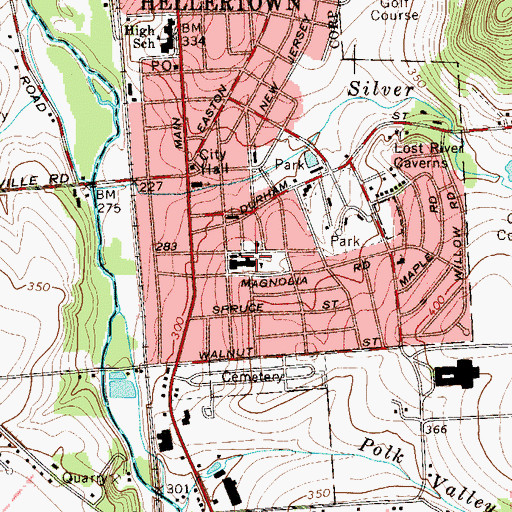 Topographic Map of Reinhard Elementary School, PA