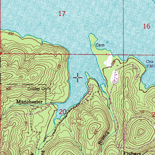 Topographic Map of Kirk Hollow, AL
