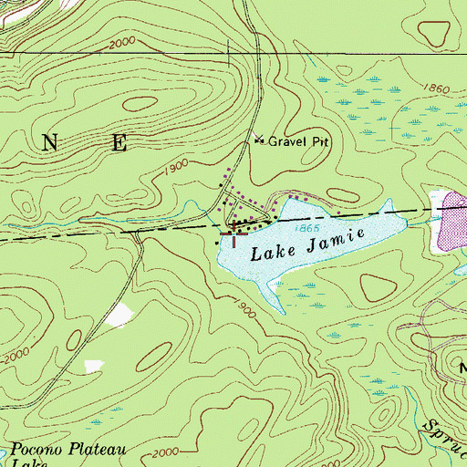 Topographic Map of Spruce Mountain Run, PA