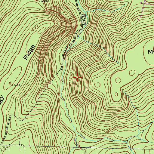 Topographic Map of Carbaugh Run Natural Area, PA