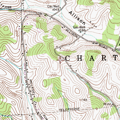 Topographic Map of Allison Park, PA