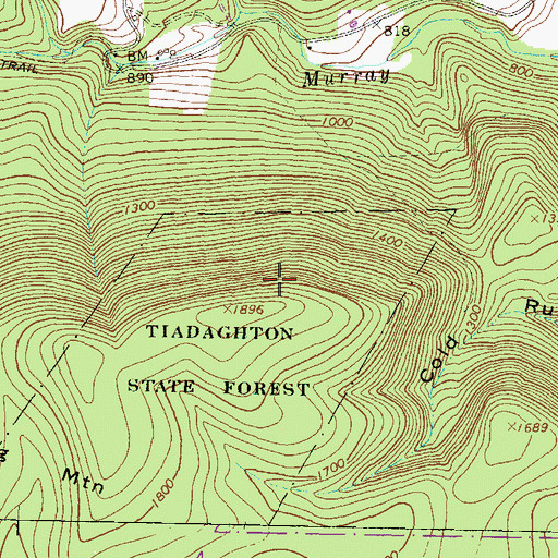 Topographic Map of Township of Gamble, PA