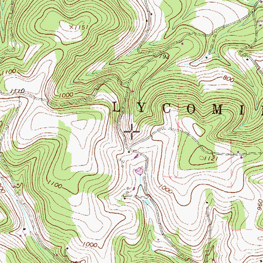 Topographic Map of Township of Lycoming, PA