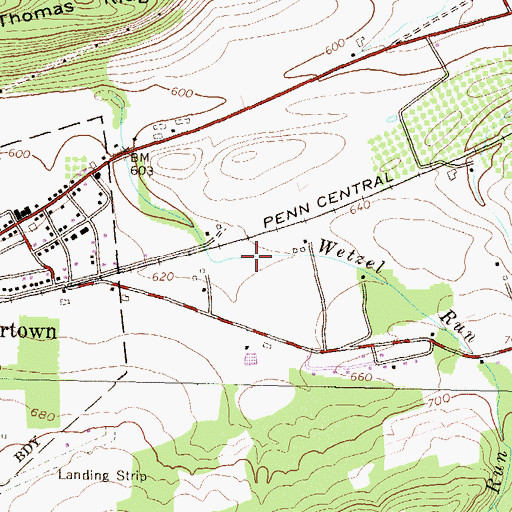 Topographic Map of Township of Beaver, PA
